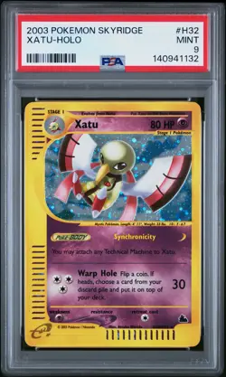 2003 POKEMON SKYRIDGE #H32 XATU-HOLO PSA 9 - Image 1