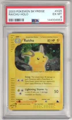 2003 Pokemon Skyridge RAICHU Holo Rare H25 PSA 6 EX-MT 🔥🔥🔥 - Image 1