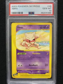 2003 Pokemon Skyridge Abra 46/144 PSA 10 Gem Mint - Image 1