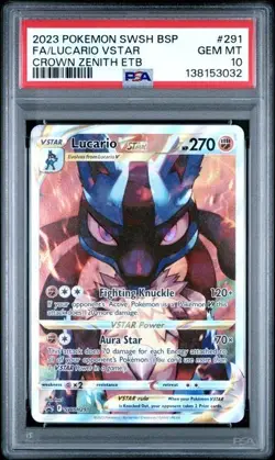 Lucario VSTAR SWSH291 SWSH: Sword & Shield Promo Cards Holo Psa 10 - Image 1