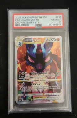 Lucario VSTAR SWSH291 SWSH: Sword & Shield Promo Cards Holo Psa 10 - Image 1