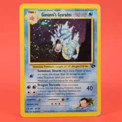 Pokemon TCG English Card Gym Challenge Giovanni's Gyarados 5/132 Holo Rare - Image 1