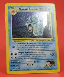 Pokemon TCG English Card Gym Challenge Giovanni's Gyarados 5/132 Holo Rare - Image 3