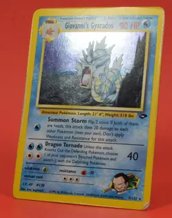 Pokemon TCG English Card Gym Challenge Giovanni's Gyarados 5/132 Holo Rare - Image 4