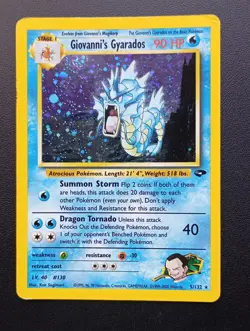 PoKeMoN POKEMON CARD GIOVANNI'S GYARADOS GYM CHALLENGE SET RARE HOLO 5/132 - Image 1