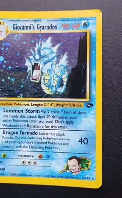 PoKeMoN POKEMON CARD GIOVANNI'S GYARADOS GYM CHALLENGE SET RARE HOLO 5/132 - Image 5