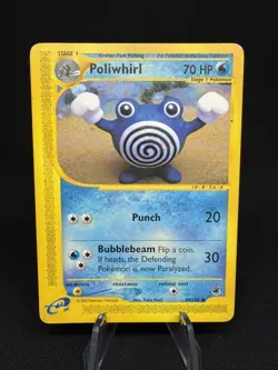 POKEMON EXPEDITION BASE SET E-READER POLIWHIRL CARD 89/165 - Image 1