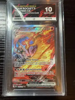 ACE 10 Team Rocket's Moltres EX 229/182 Destined Rivals Pokemon Card - Gem Mint - Image 1