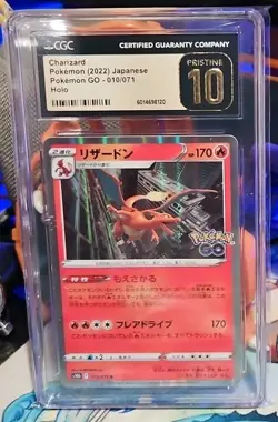 Charizard 010/071 2022 Pokemon GO Holo Japanese Pokemon Card PRISTINE CGC 10 - Image 1