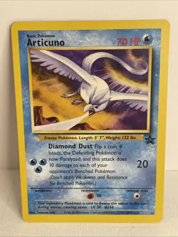 Pokemon TCG Articuno Black Star Promo Card 22/53 2000 NM Condition - Image 1