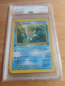 Pokemon Card 1st Edition Fossil #40 Omastar PSA 10 GEM MINT 1999 WOTC Vintage - Image 3