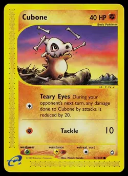Pokemon Card - Cubone Aquapolis 72/147 Common - Image 1