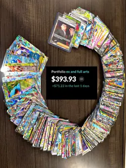 Huge, All Near Mint, 268 Pokemon Card Lot- Full Arts, EXs, Promos, Shinies, Vs - Image 1