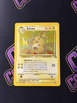 Raichu 14/62 Holo Rare Unlimited Fossil Set 1999 - Pokemon Card TCG (HP) - Image 1