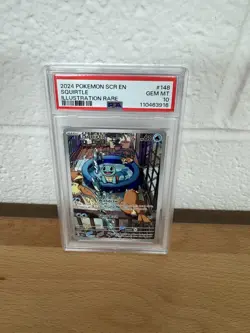 PSA 10 Squirtle 148/142 Stellar Crown Illustration Rare Pokemon Card Gem Mint - Image 1