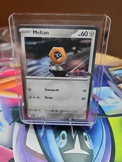 Meltan 102/142 Stellar Crown Stamp Cosmos Holo Box Promo NM English Pokemon Card - Image 1