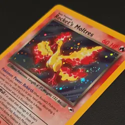 Pokemon TCG Rockets Moltres Holo Rare Card 12/132 Gym Heroes - Image 2