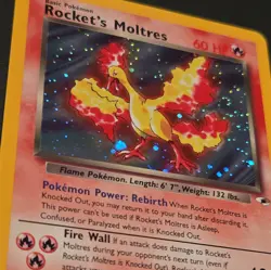 Pokemon TCG Rockets Moltres Holo Rare Card 12/132 Gym Heroes - Image 3