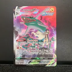 Pokemon TCG Rayquaza VMAX Holo Ultra Rare Card TG29/TG30 - Image 1