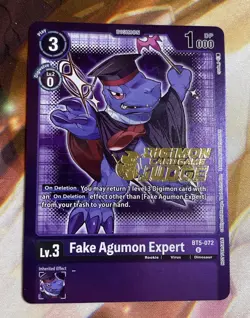 Digimon Card Game Judge Fake Agumon Expert BT5-072 U Foil - Image 1