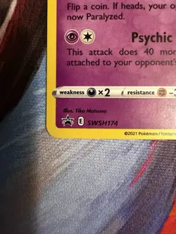Pokemon TCG Espeon SWSH174 Sword & Shield Black Star Promo Card Cosmos Holo NM - Image 5