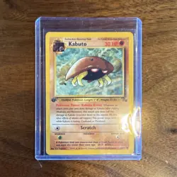 Pokemon Kabuto Fossil 1st Edition 50/62 Regular 30 HP Card 1999 TCG - Image 1