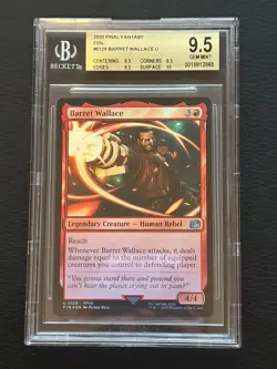 2025 MTG Final Fantasy Barret Wallace #0129 FOIL BGS 9.5 Gem Mint - SUBGRADES - Image 1