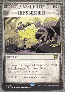 Imp's Mischief #15 Outlaws of Thunder Junction: Breaking News Regular LP MTG - Image 1