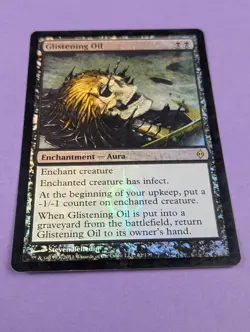 MTG Magic: New Phyrexia: Glistening Oil Foil #62/175 Rare - LP - Image 1