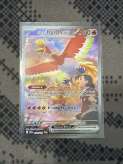 Ethan's Ho-Oh ex 230/182 Destined Rivals SIR Special Illustration Rare Pokemon - Image 2