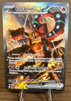 Pokemon TCG Volcanion Ex 182/159 Journey Together Full Art SIR Holo NM - Image 1