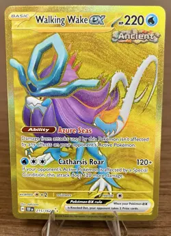 Pokemon TCG Walking Wake Ex 215/162 Temporal Forces Full Art Gold Secret Rare NM - Image 1
