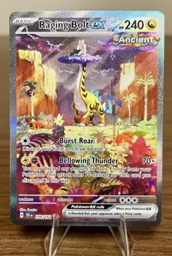 Pokemon TCG Raging Bolt Ex 208/162 Temporal Forces Full Art SIR Holo NM/Mint - Image 1