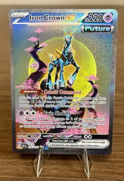 Pokemon TCG Iron Crown Ex 206/162 Temporal Forces Full Art SIR Holo NM - Image 1