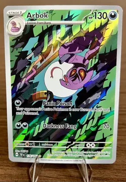 Pokemon TCG Arbok 176/162 Temporal Forces Full Art IR Holo NM/Mint - Image 1