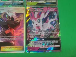 Pokemon NM-M Alternate Full Art GX's Lot Of 4 Sylveon, Leafeon, Glaceon, Guzma - Image 5