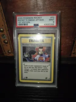 2000 POKEMON TEAM ROCKET 1ST ED ROCKET'S SNEAK ATTACK #72 PSA 9 MINT #53805337 - Image 1