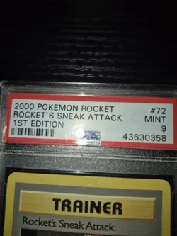 2000 POKEMON TEAM ROCKET 1ST ED ROCKET'S SNEAK ATTACK #72 PSA 9 MINT #53805337 - Image 5