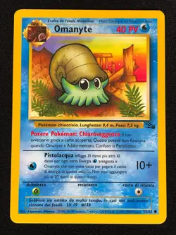 Pokemon Omanyte Fossil 52/62 Common (LP) - Image 1