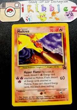 Moltres 21 LP/MP Legendary Non Holo Bird Black Star Pokemon Promo! - Image 1
