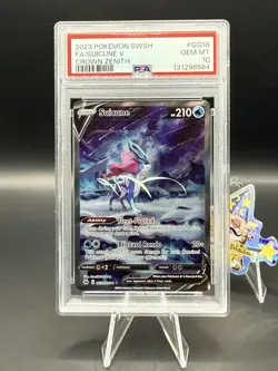 PSA Gem Mint 10 - POKEMON TCG - CROWN ZENITH GALARIAN GALLERY - SUICUNE V GG38 - Image 1