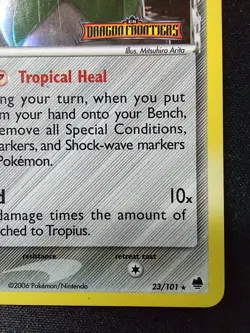 Tropius Delta Species 23/101 Pokemon TCG Dragon Frontiers Reverse Holo Stamped - Image 4
