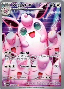 Pokemon TCG Phantasmal Flames Wigglytuff Illustration Rare 105/094 NM (SKU 1-2) - Image 1