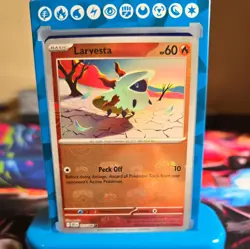 Larvesta 15/086 Master Ball Reverse Holo SV: Black Bolt Pokemon TCG 2025 NM - Image 1