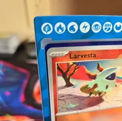 Larvesta 15/086 Master Ball Reverse Holo SV: Black Bolt Pokemon TCG 2025 NM - Image 2