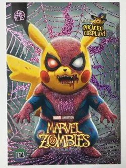 Marvel Zombies (Pikachu) #E14 - Pink Holo Box Hit - Pikachu Cosplay Pokemon - Image 1