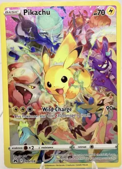 2023 Pokemon Sword and Shield Crown Zenith #160 Pikachu SCR - Image 1