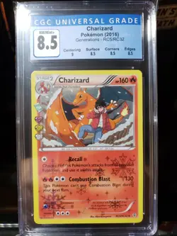 2016 Pokemon XY Generations Charizard RC5 RADIANT COLLECTION CGC 8.5 graded holo - Image 1