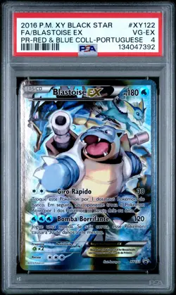 2016 POKEMON XY BLACK STAR PROMO #XY122 FULL ART/BLASTOISE EX PSA 4 - Image 1