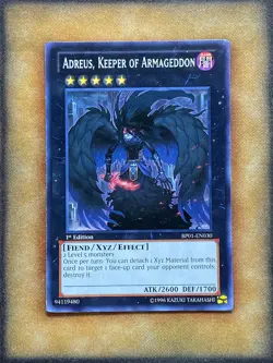 Yugioh Adreus, Keeper of Armageddon BP01-EN030 Rare 1st Ed LP - Image 1